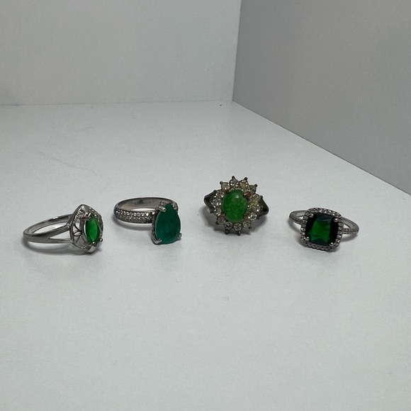 Emerald rings set - Picture 3 of 4